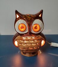 Vintage Ceramic Owl Table Lamp Night Light Retro Mid Century Modern Decor picture