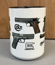 Colt Glock Smith & Wesson Custom Pistol Coffee Mug 45 auto Tactical 15oz picture
