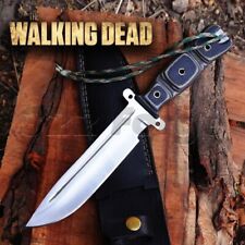 Walking Dead Busse Bowie Knife Replica - D2 Steel Fixed Blade Tactical Knife picture