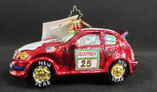 VTG Christopher Radko 2002  Holiday Rally Car RT RED Glass Ornament 02-0028-0 picture