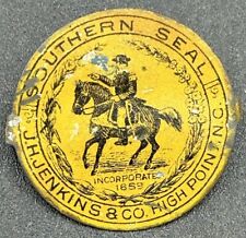 Antique Tin Chewing Tobacco SOUTHERN  Seal Tag -  J H JENKINS HIGH POINT NC picture