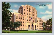 Amarillo TX-Texas, Potter County Court House, Antique, Vintage c1952 Postcard picture