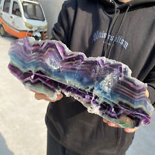 3.8lb Natural beautiful Rainbow Fluorite Crystal Rough stone specimens cure picture