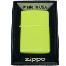 Zippo Neon Yellow 28887 Fluorescent Paint Finished picture