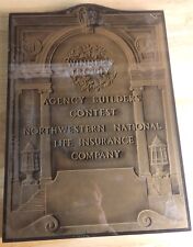 Vintage Northwestern National Life Insurance Company Winner Trophy Plaque  picture