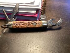 Rare 1940s Keen Kutter 899 Bone Handles Scout/Camp Utility Knife picture