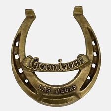 Vintage Good Luck Las Vegas Golden Horseshoe Souvenir Memontos 5.25
