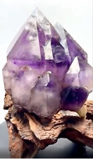 LARGE Elestial Amethyst 3.5 lb, 6-inch tall. Custom stand included picture