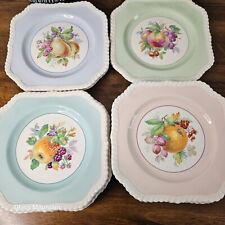 Vintage Johnson Bros Old English Square Salad Appetizer Plates Lot of 12 picture