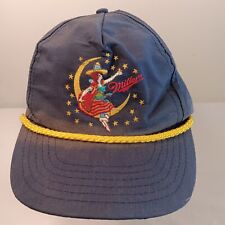 VINTAGE Miller High Life Girl On Moon Strapback Hat. (Breweriana,beer) picture