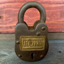 Alcatraz Prison Working Cast Iron Lock W/ 2 Keys W/ Rusty Antique Finish picture