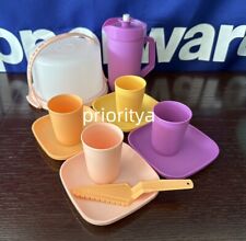 Tupperware Kids Toy 11Pc Mini Tumbler Pitcher Plate Cake Taker Party Set New picture