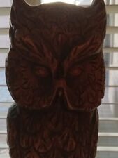 Vintage 1977 Hand carved Owl Bass Wood 77 TN USA Bird Sculpture Folk Art Carving picture
