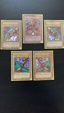 Complete Exodia Legend of the Blue Eyes LOB-G097-G101 German Played Yu-Gi-Oh picture
