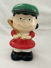 Vintage Peanuts Lucy Determined Baseball Ceramic Bank Pre-owned picture