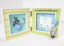 Holly Hobbie Love Makes Friendship Grow Folding Resin Keepsake Picture Frame picture