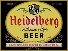 Heidelberg Pilsener Beer of Bethlehem, PA NEW METAL SIGN: 9x12