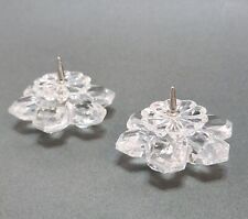 SWAROVSKI CRYSTAL CANDLEHOLDER #7600 101 FLOWER CANDLE HOLDERS SMALL PIN TYPE picture