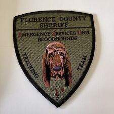 Florence county sheriff police bloodhound tracking team patch OBSOLETE SHOULDER picture