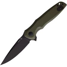 Spartan Knives Poros Folding Knife Green G10 Handle 154CM Plain Black SFBL11GR picture