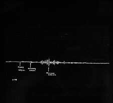 AN EARTHQUAKE SEISMOGRAPH DATED 4TH JANUARY 1936 Magic Lantern Slide  picture