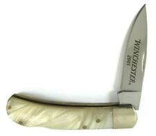 2005 Winchester Lockback Knife Cracked Ice Faux Pearl Handles 6803-LX picture
