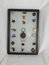 Vintage D.A.R.E Lot 18 Pins And Keychain With Shadow Box Case picture