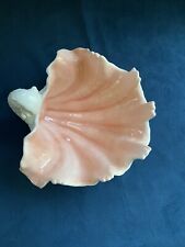 Vintage Fitz & Floyd Large Conch Shell Ceramic Footed Bowl Dish 1970s Coquille picture