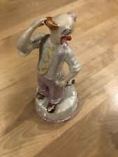 Vintage Aldon Porcelain Musical Clown with Dog figurine 9 1/4