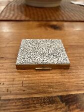 VTG Saks Fifth Ave Confetti Compact SILVER GLITTER  With Powder pad/ Goldtone picture