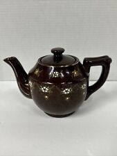 Beautiful Vintage Japanese Moriage Redware Tea Pot- Hand Painted Ceramic Japan picture