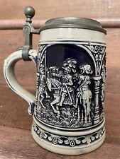 Original Gerz Beer Stein Beer Mug,German Lidded Zinn Beer Stein Pewter &Ceramic picture