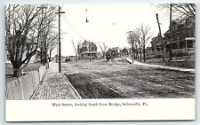 c1910 SELLERSVILLE PA MAIN ST LOOKING SOUTH FROM BRIDGE CARRIAGE POSTCARD P4183 picture