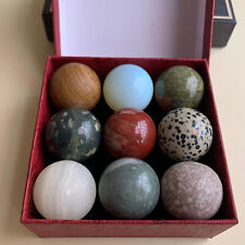 9pcs Mix Quartz Crystal sphere Carved quartz Crystal Ball Reiki Healing 26-30mm picture
