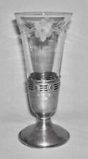 WEBSTER CO. ~ Antique 2-Pc Cut Crystal CHAMPAGNE FLUTE w/Sterling Base (4 Oz.) picture