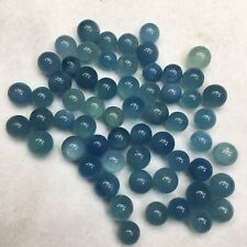 60Pcs Natural Blue Aquamarine Quartz Ball Healing 129.6g 10-12.5mm picture