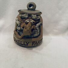 Vintage Ugly Face Storage Jar “ Smelly Farts “ Handmade Pottery W/ Lid picture