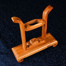 Peach Wood Sword Knife Blade Dagger Cane Gun Holder Upright Stand Display Rack picture