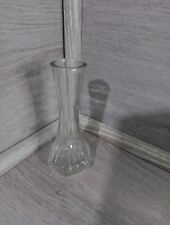Vintage Hoosier Clear Glass Vase 4063-C with Hexagonal Base 6” picture