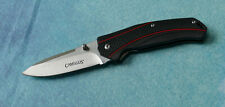 CAMILLUS Drop Point Folding Knife - RARE Black Red Stripe Line Linerlock Folder picture