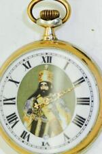 Antique Silver Digital Seconds Pocket Watch-Diplomatic Award by Haile Selassie I picture