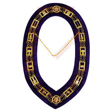 Masonic Regalia OES Order of Star Metal Chain Collar PURPLE Backing picture