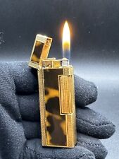 Dunhill Rollagas Lighter Gold Plated With Brown Lacquer  picture