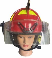 Firefighters helmet Cairns 1010 Fire Helmet With Gold Eagle .Red Officers Helmet picture