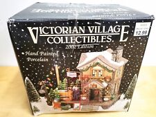 VTG Victorian Village Collectibles 2002 Trees Shop Hand Painted Porcelain picture