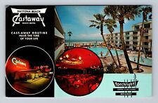 Daytona Beach FL-Florida, Castaway Beach Motel, Advertising Vintage Postcard picture