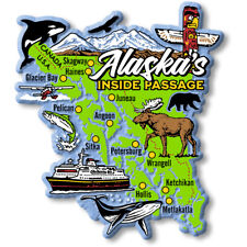Alaska's Inside Passage Map Magnet by Classic Magnets picture