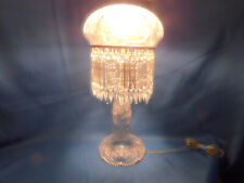 Antique American Brilliant cut glass lamp with musroom shade picture