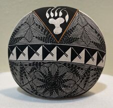 Pueblo Native American Fine Lined Seed Bowl by Brian Delorme SKY CITY Acoma N.M. picture