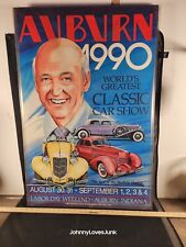 Vintage 1990 Auburn Automobile Classic Car Show Poster Indiana 30x24in  picture